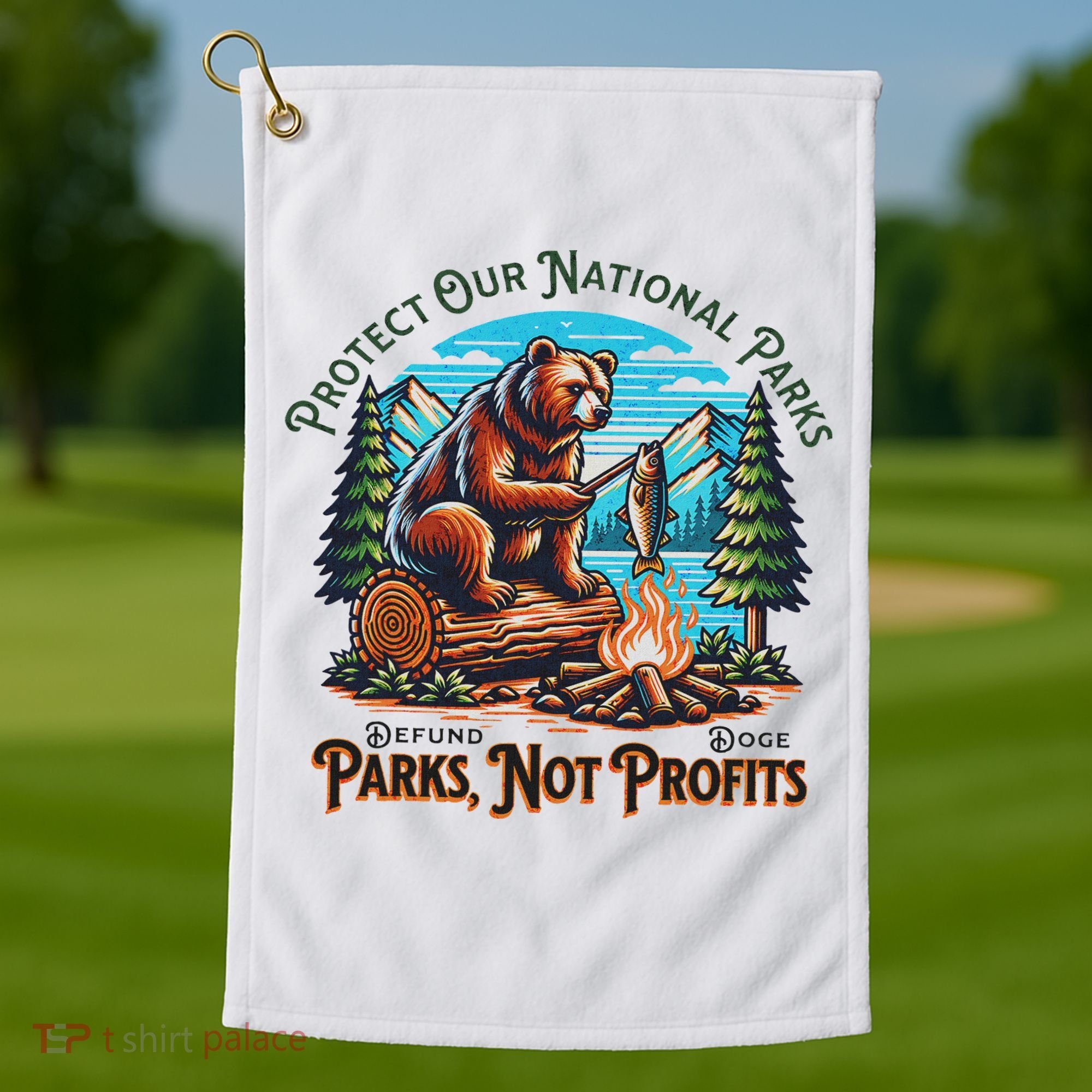 Protect Our National Parks Defund Doge Parks Not Profits Golf Towel