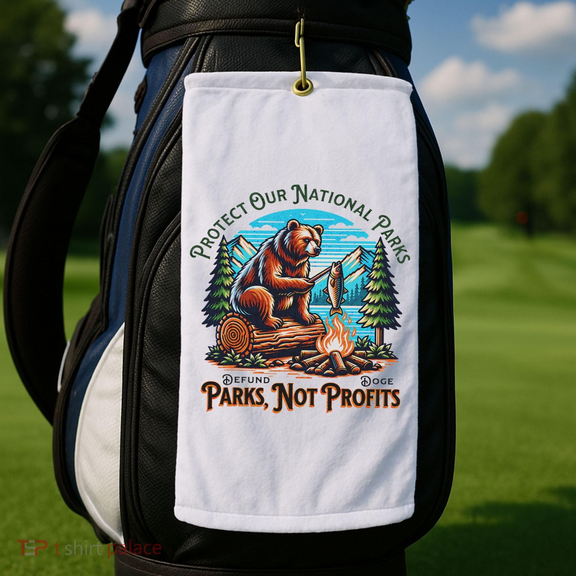 Protect Our National Parks Defund Doge Parks Not Profits Golf Towel