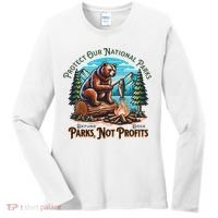 Protect Our National Parks Defund Doge Parks Not Profits Women's Long Sleeve Shirt thumb 0