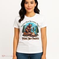 Protect Our National Parks Defund Doge Parks Not Profits Women's T-Shirt thumb 4