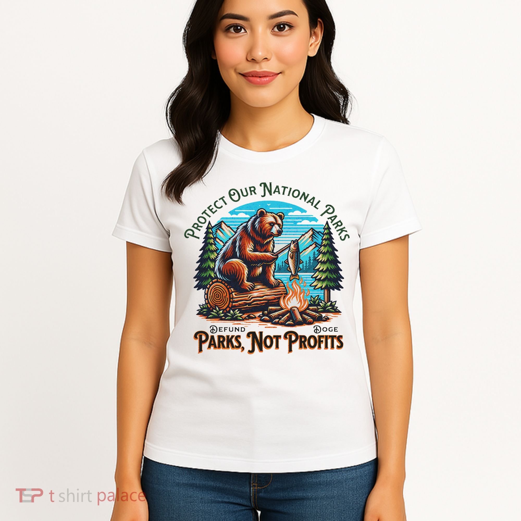 Protect Our National Parks Defund Doge Parks Not Profits Women's T-Shirt