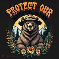 Protect Our National Parks Resist ALT US Bear Hoodie thumb 7