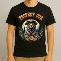 Protect Our National Parks Resist ALT US Bear T-Shirt thumb 3