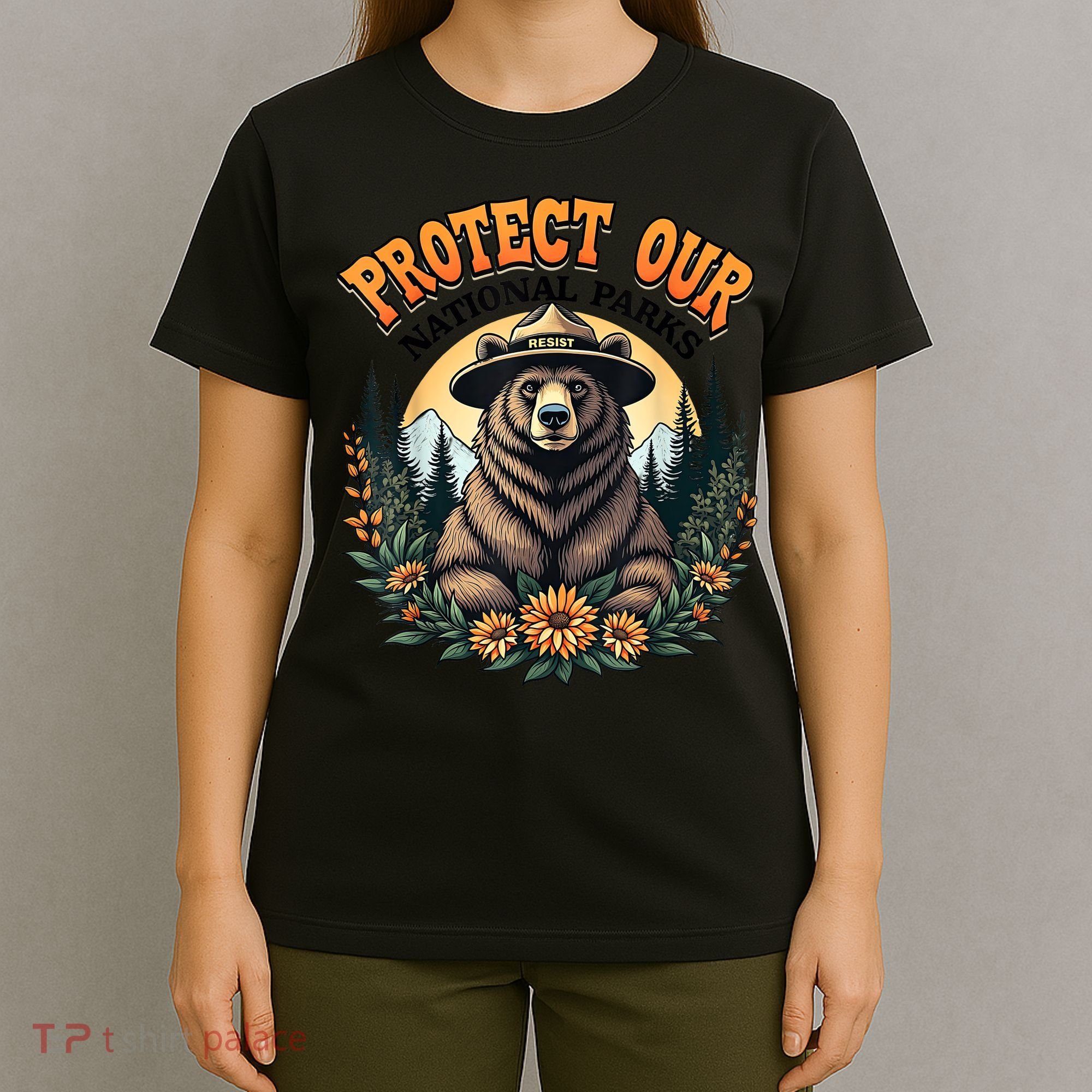 Protect Our National Parks Resist ALT US Bear T-Shirt