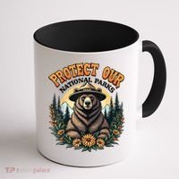 Protect Our National Parks Resist ALT US Bear Coffee Mug thumb 1
