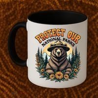 Protect Our National Parks Resist ALT US Bear Coffee Mug thumb 2