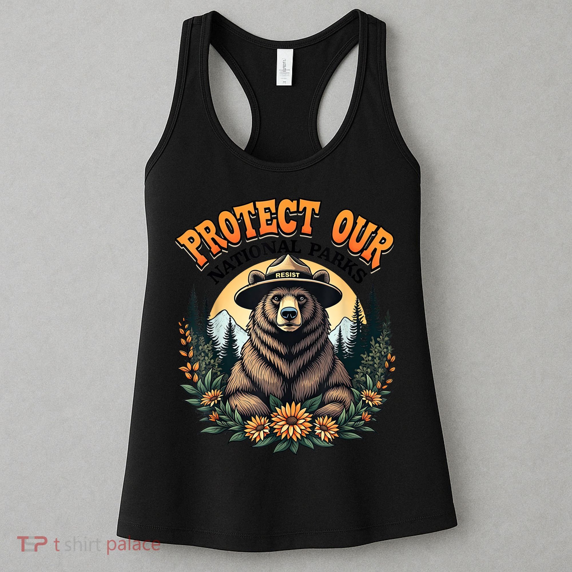 Protect Our National Parks Resist ALT US Bear Women's Tank Top
