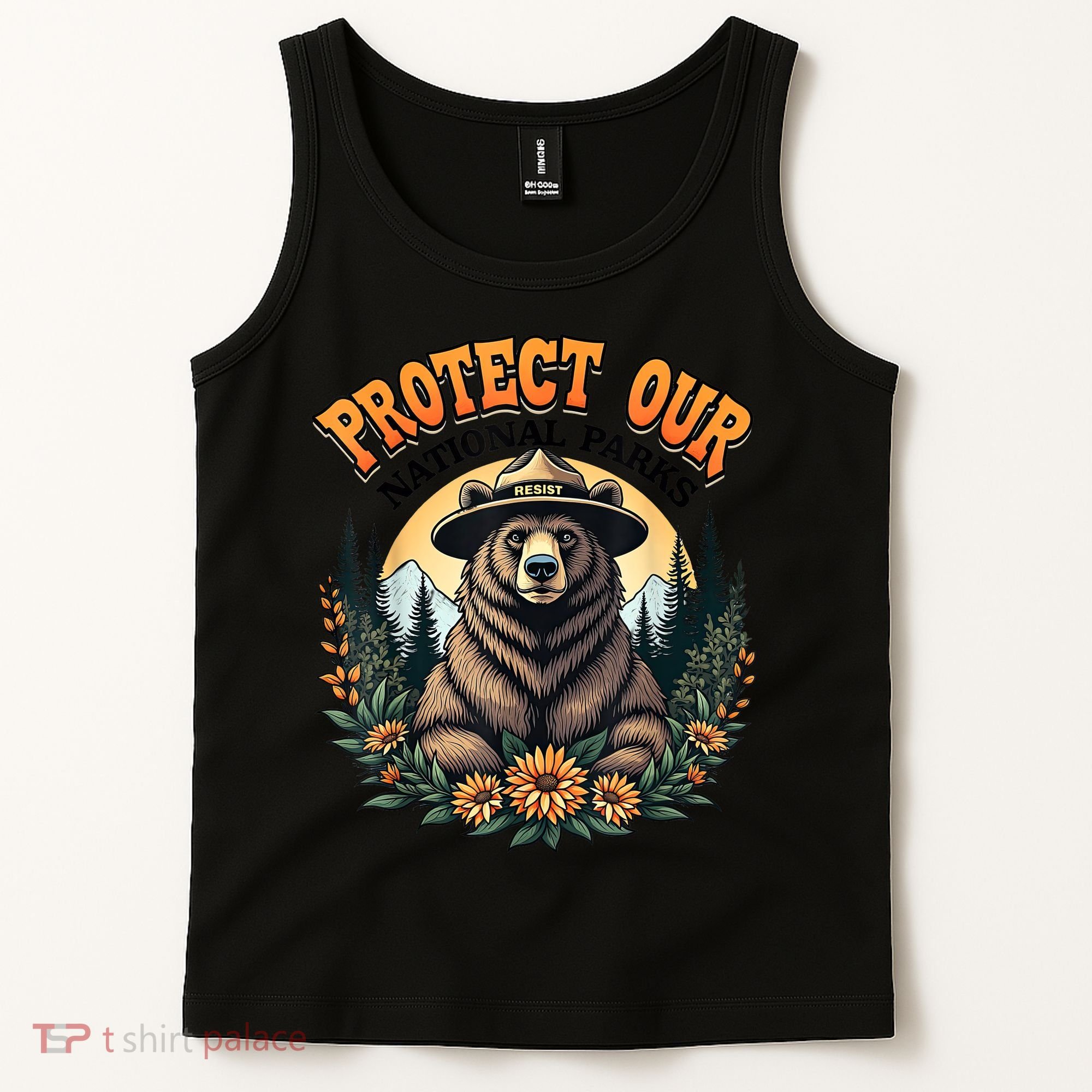 Protect Our National Parks Resist ALT US Bear Tank Top