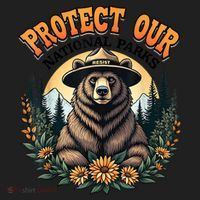 Protect Our National Parks Resist ALT US Bear Golf Towel thumb 3