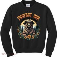 Protect Our National Parks Resist ALT US Bear Kids Sweatshirt thumb 0
