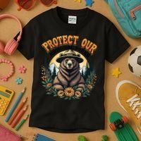 Protect Our National Parks Resist ALT US Bear Kids T-Shirt thumb 3