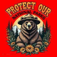 Protect Our National Parks Resist ALT US Bear Santa Hat thumb 1