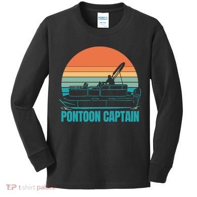 Pontoon Captain Kids Long Sleeve Shirt