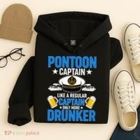 Pontoon Captain Like A Regular Captain Only More Drunker Beer Hoodie thumb 4