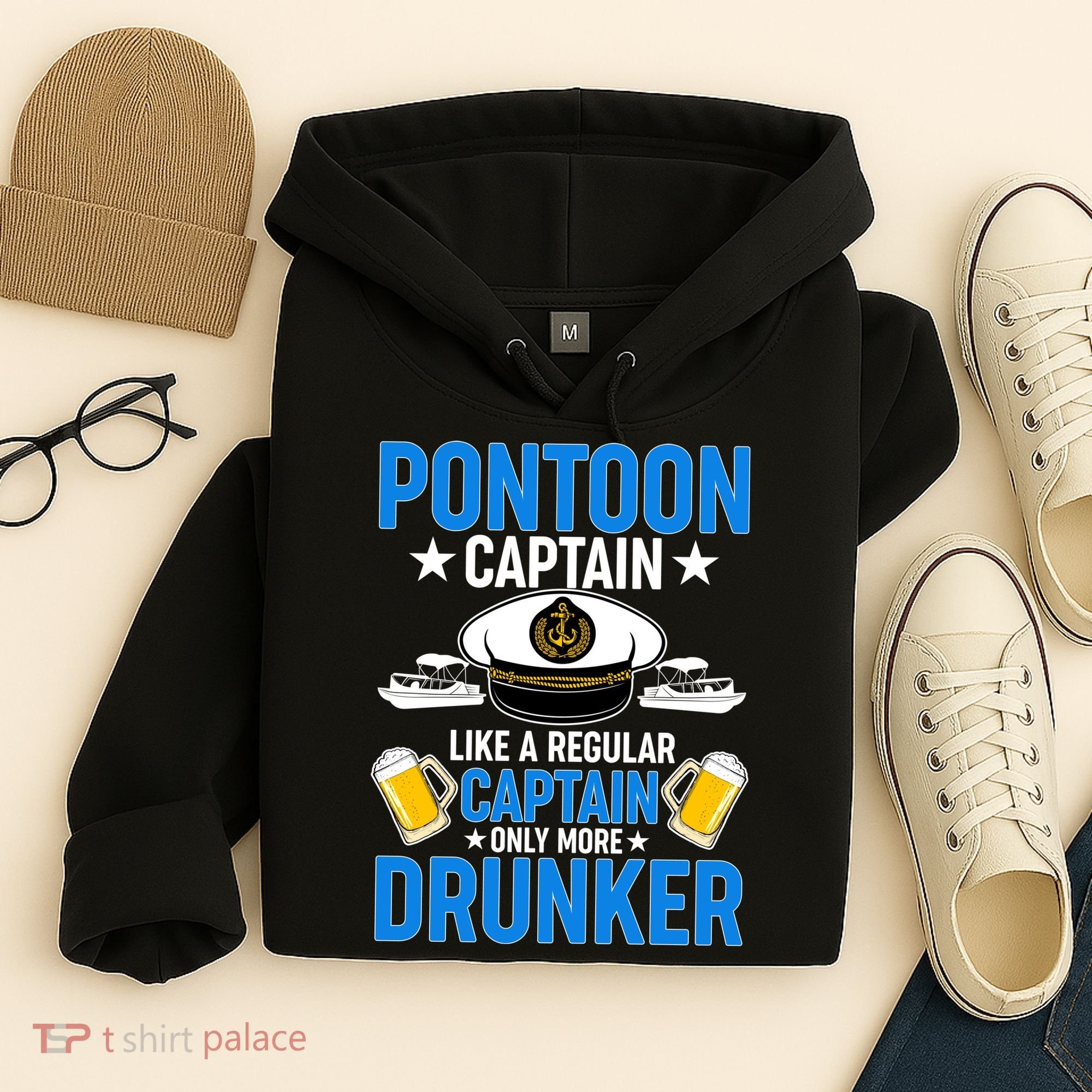 Pontoon Captain Like A Regular Captain Only More Drunker Beer Hoodie