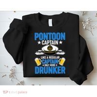 Pontoon Captain Like A Regular Captain Only More Drunker Beer Sweatshirt thumb 2