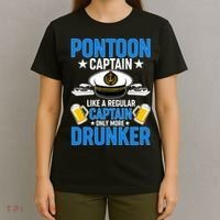 Pontoon Captain Like A Regular Captain Only More Drunker Beer T-Shirt thumb 4