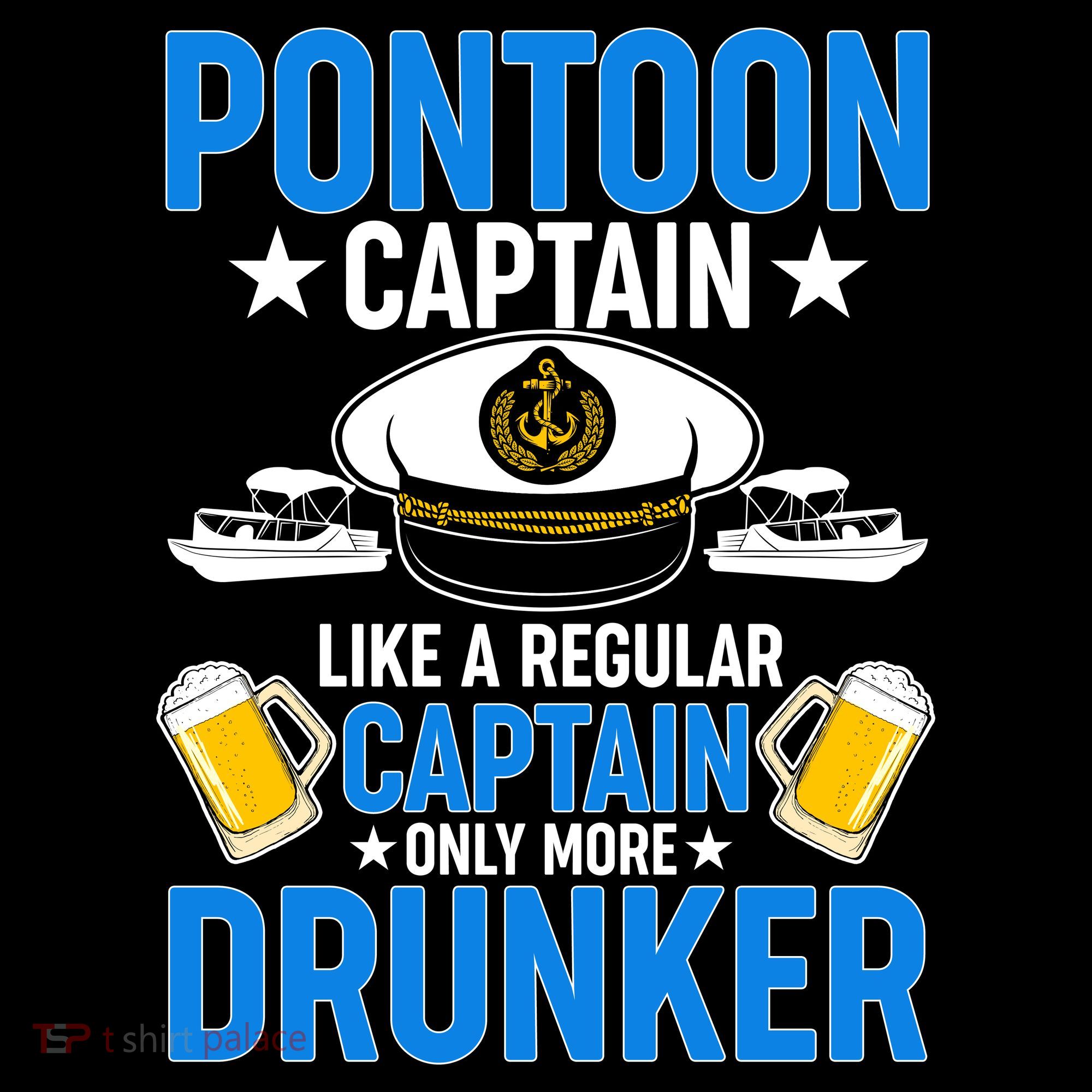 Pontoon Captain Like A Regular Captain Only More Drunker Beer Coaster
