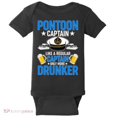 Pontoon Captain Like A Regular Captain Only More Drunker Beer Baby Bodysuit