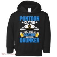 Pontoon Captain Like A Regular Captain Only More Drunker Beer Toddler Hoodie thumb 0