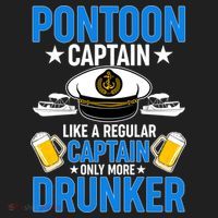 Pontoon Captain Like A Regular Captain Only More Drunker Beer Golf Towel thumb 3