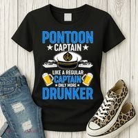 Pontoon Captain Like A Regular Captain Only More Drunker Beer Women's T-Shirt thumb 3