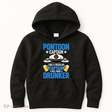 Pontoon Captain Like A Regular Captain Only More Drunker Beer Kids Hoodie