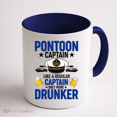 Pontoon Captain Like A Regular Captain Only More Drunker Beer Coffee Mug back