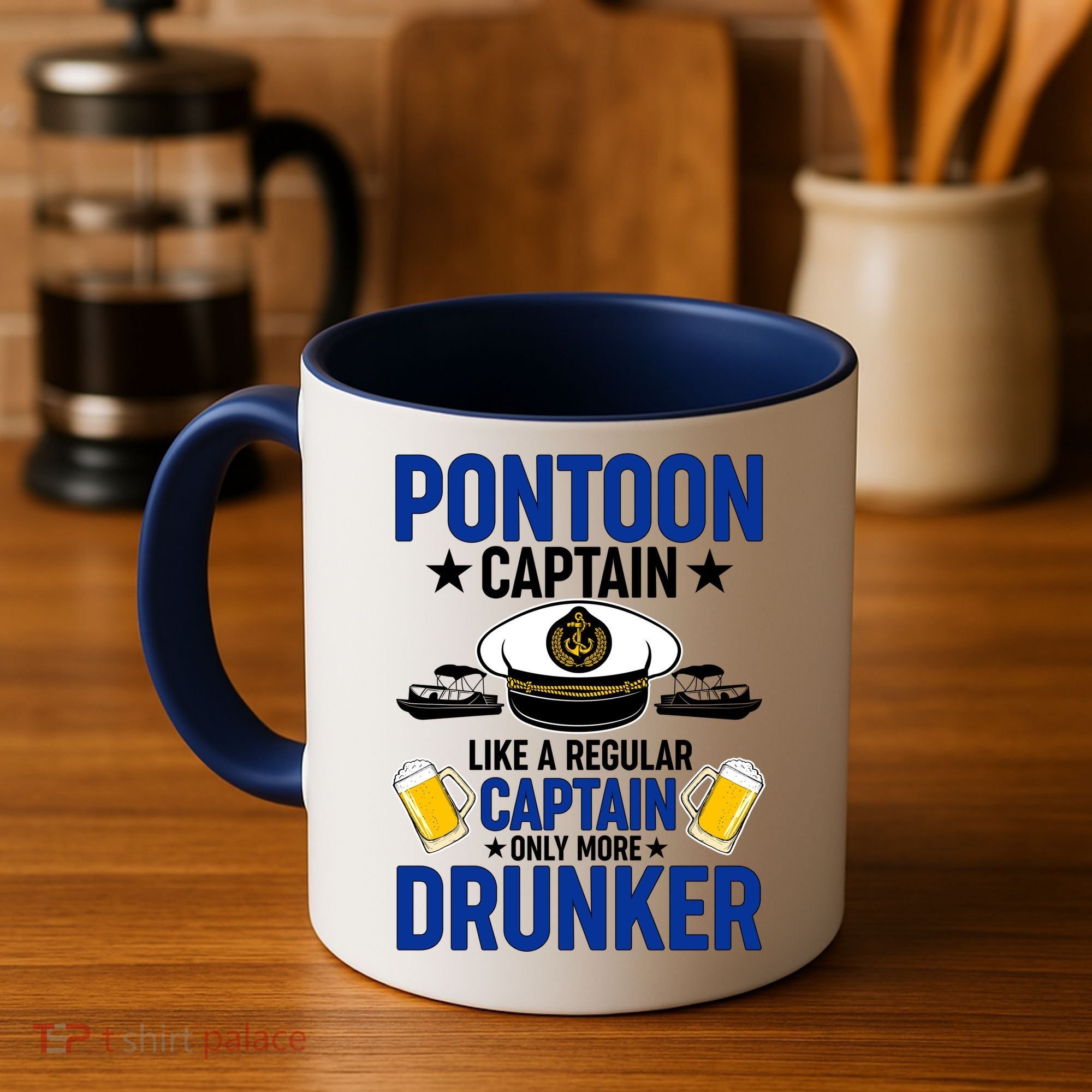Pontoon Captain Like A Regular Captain Only More Drunker Beer Coffee Mug