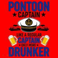 Pontoon Captain Like A Regular Captain Only More Drunker Beer Santa Hat thumb 1
