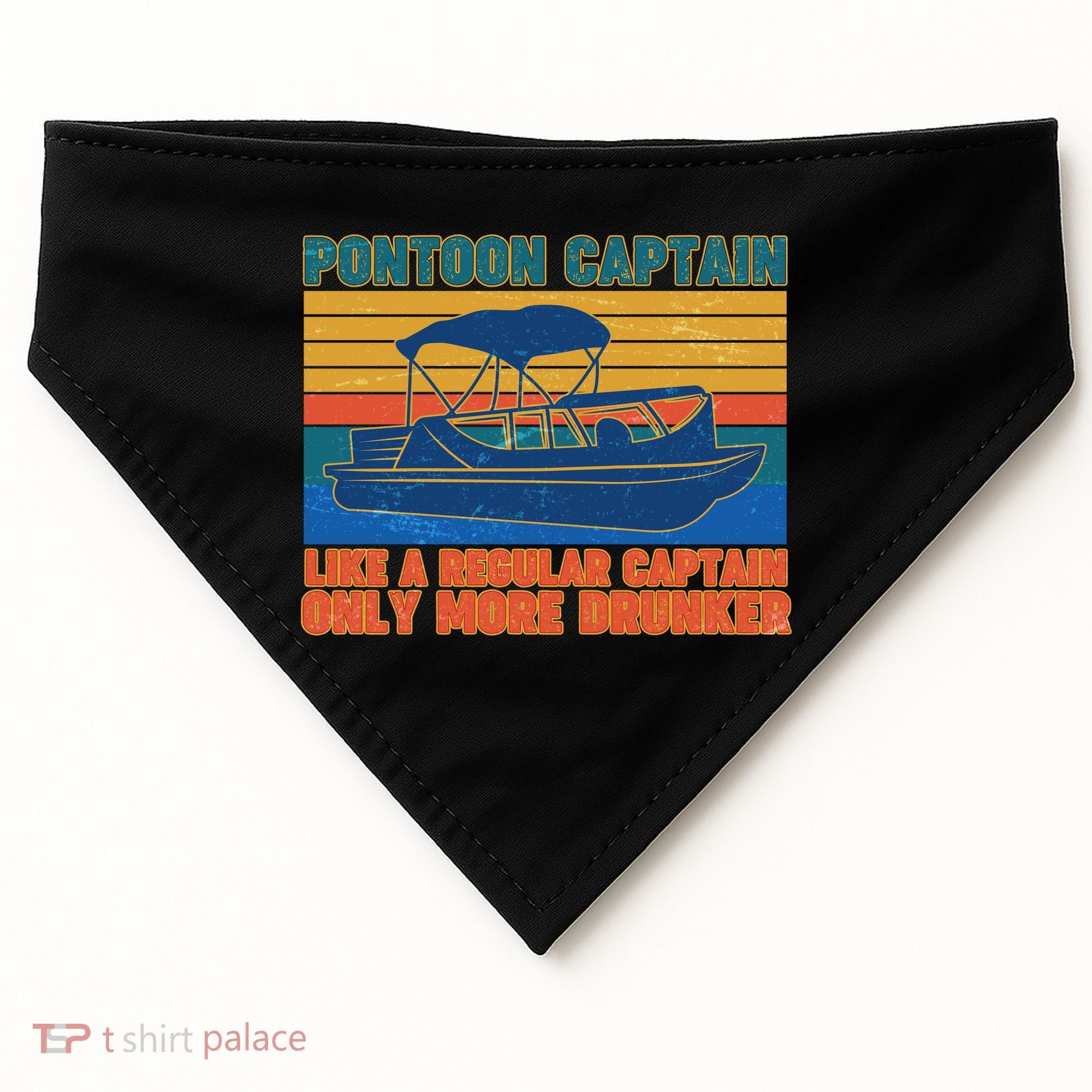 Pontoon Drunk Captain USA-Made Doggie Bandana