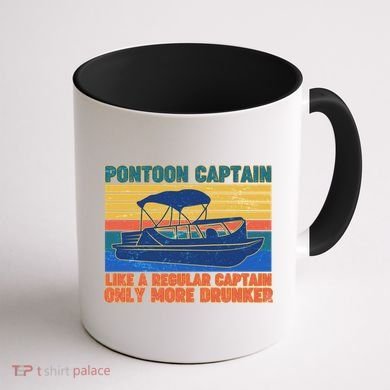 Pontoon Drunk Captain Coffee Mug back