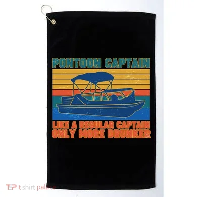 Pontoon Drunk Captain Golf Towel