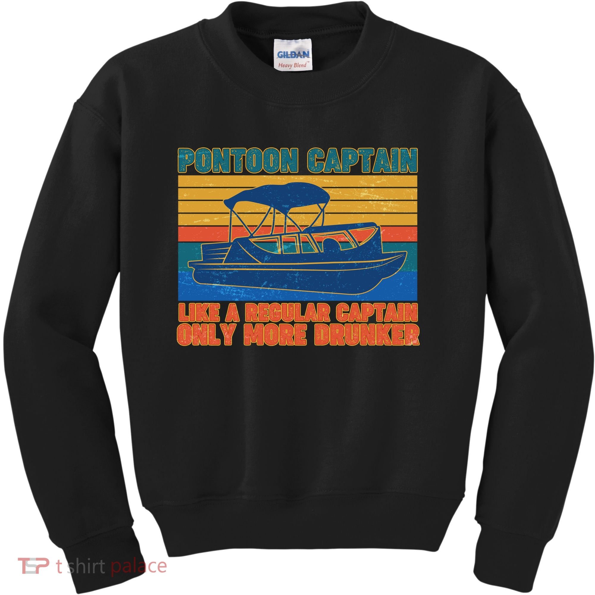 Pontoon Drunk Captain Kids Sweatshirt