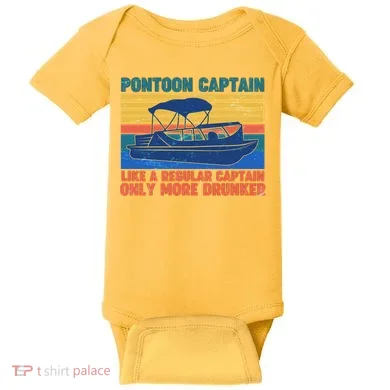 Pontoon Drunk Captain Baby Bodysuit