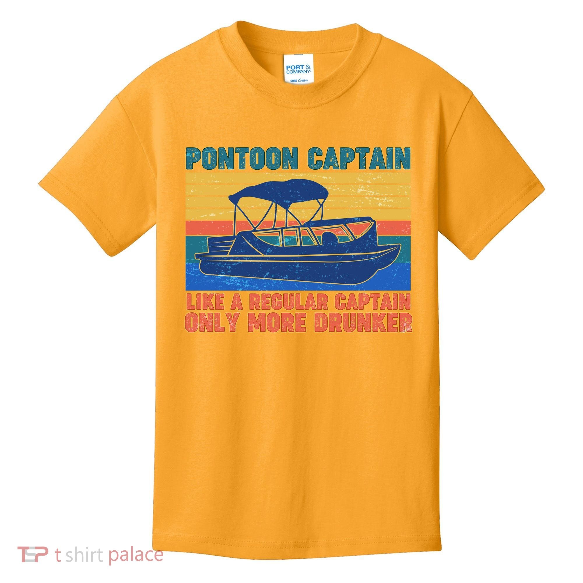 Pontoon Drunk Captain Kids T-Shirt