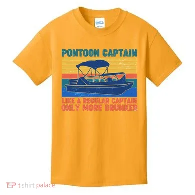 Pontoon Drunk Captain Kids T-Shirt
