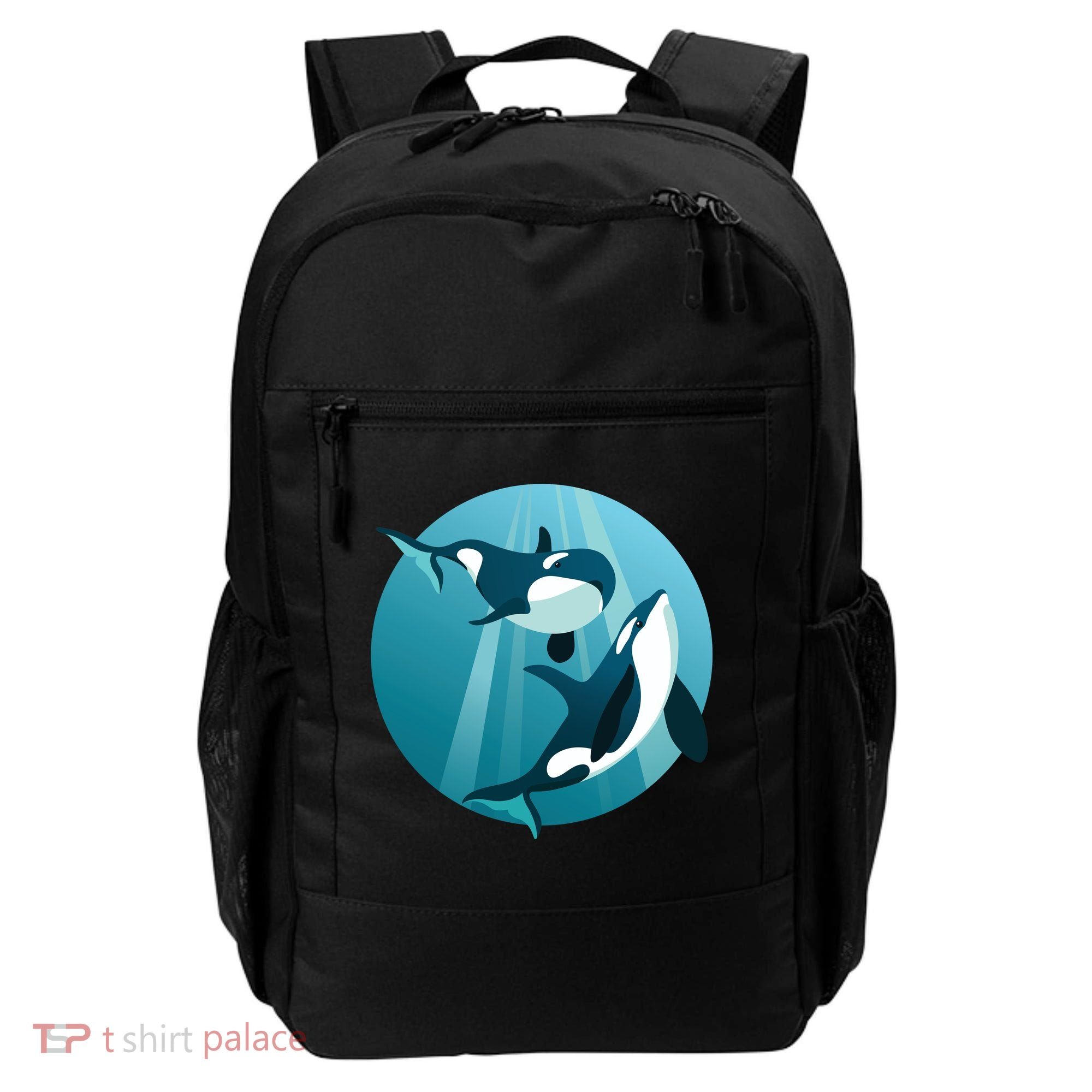 Pair Of Orcas Swimming Backpack