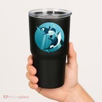 Pair Of Orcas Swimming Tumbler thumb 2
