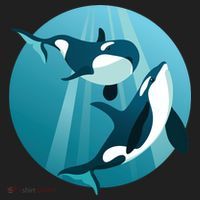 Pair Of Orcas Swimming Tumbler thumb 3