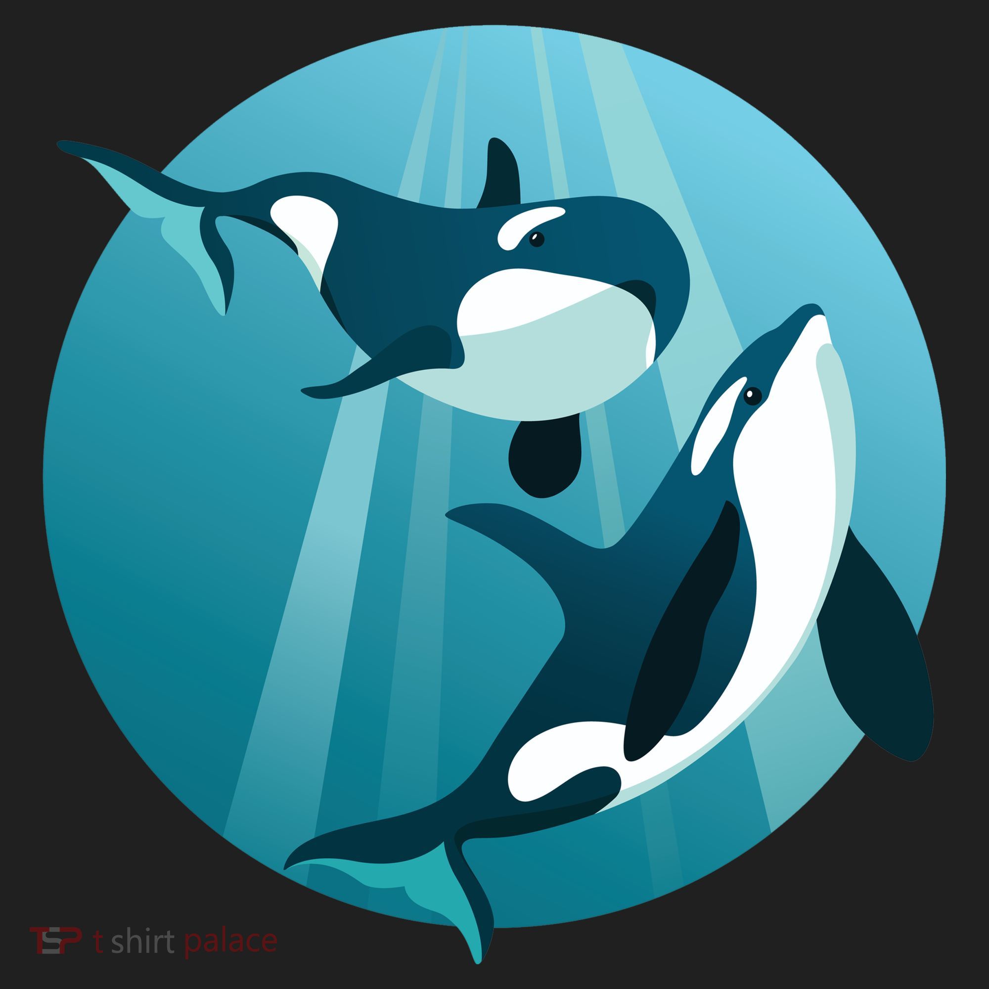Pair Of Orcas Swimming Tumbler