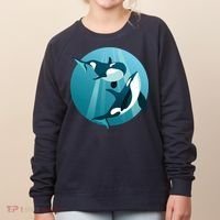 Pair Of Orcas Swimming Women's Sweatshirt thumb 0