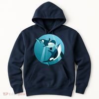 Pair Of Orcas Swimming Hoodie thumb 0