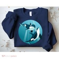 Pair Of Orcas Swimming Sweatshirt thumb 2