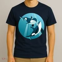Pair Of Orcas Swimming T-Shirt thumb 3