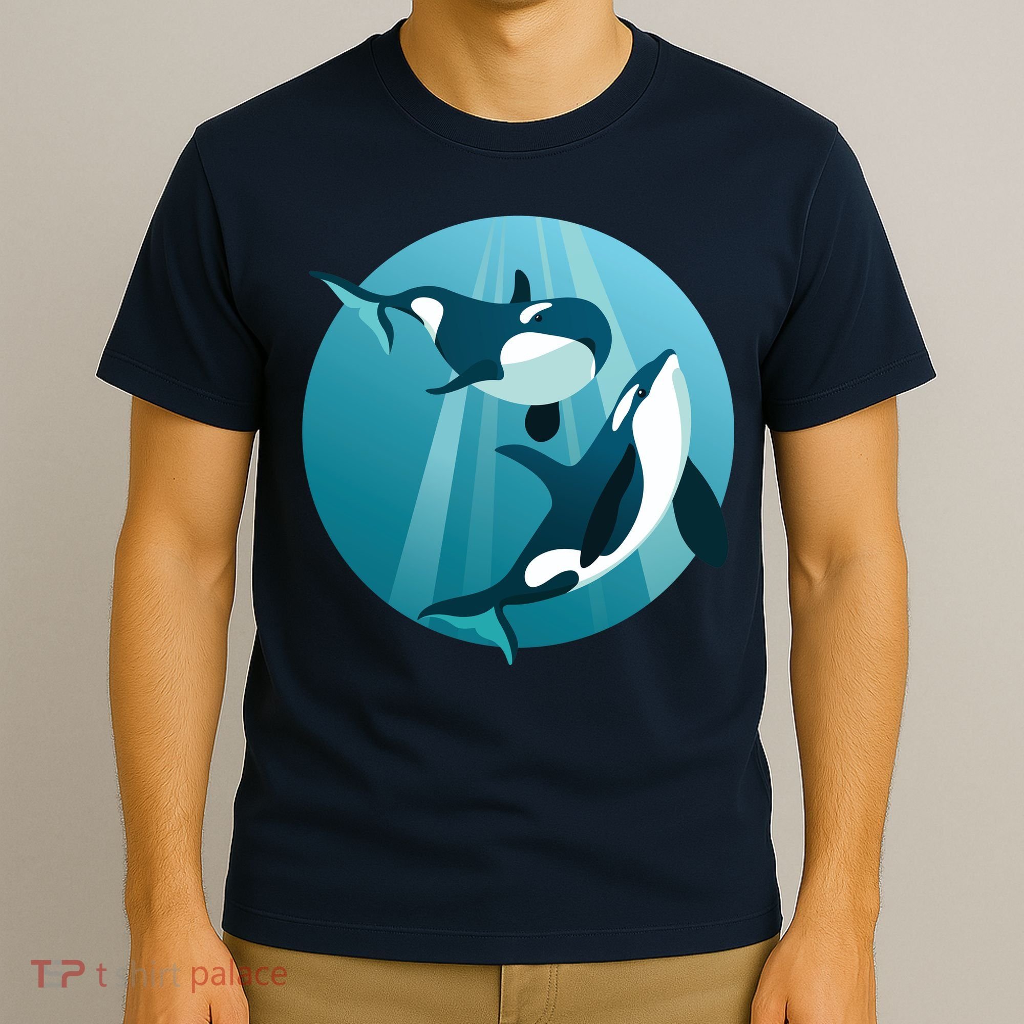 Pair Of Orcas Swimming T-Shirt