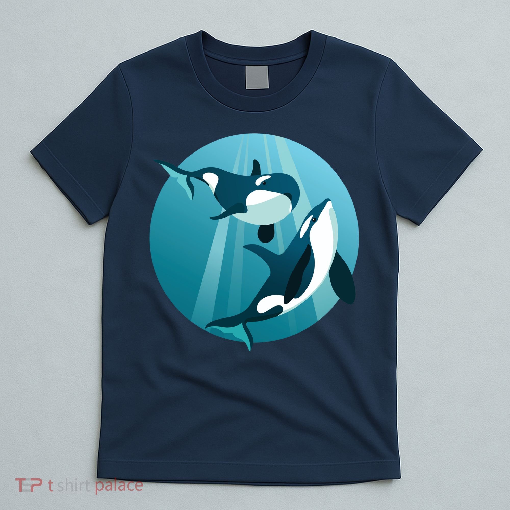 Pair Of Orcas Swimming T-Shirt