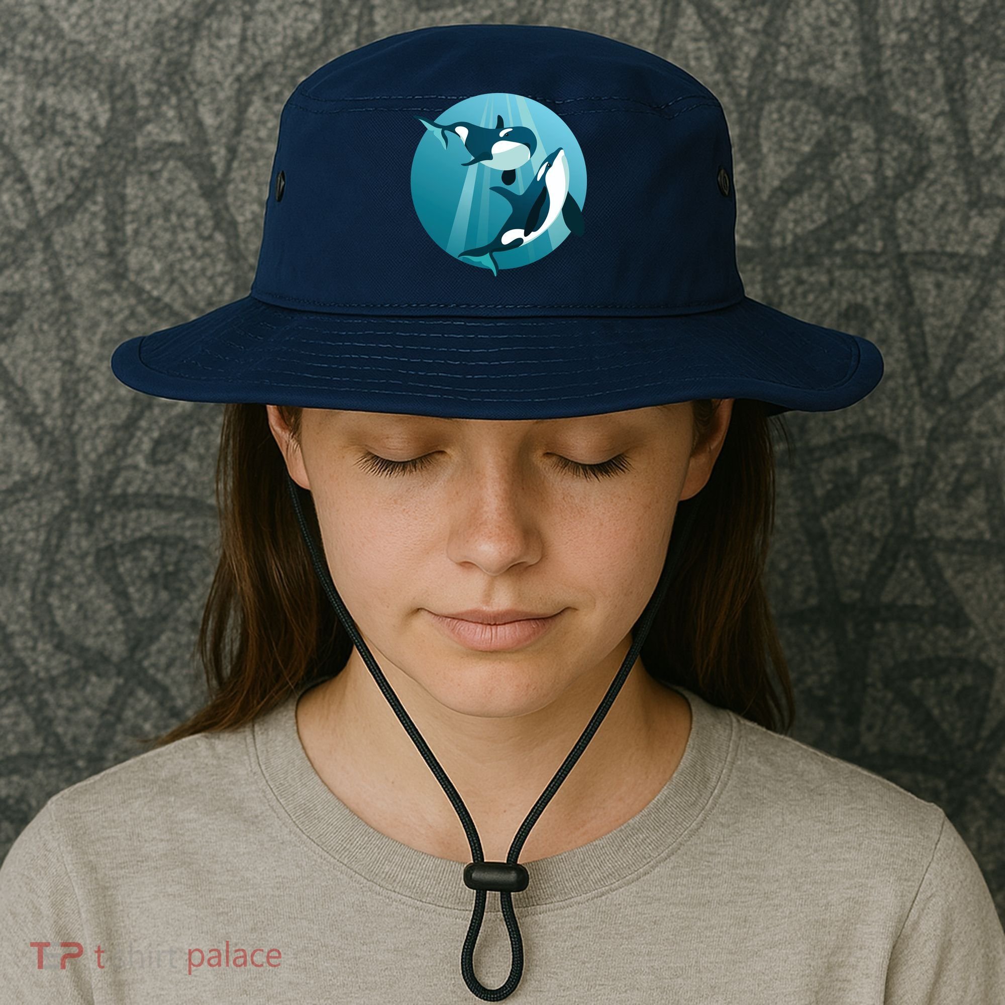Pair Of Orcas Swimming Bucket Hat
