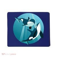 Pair Of Orcas Swimming Mousepad thumb 0