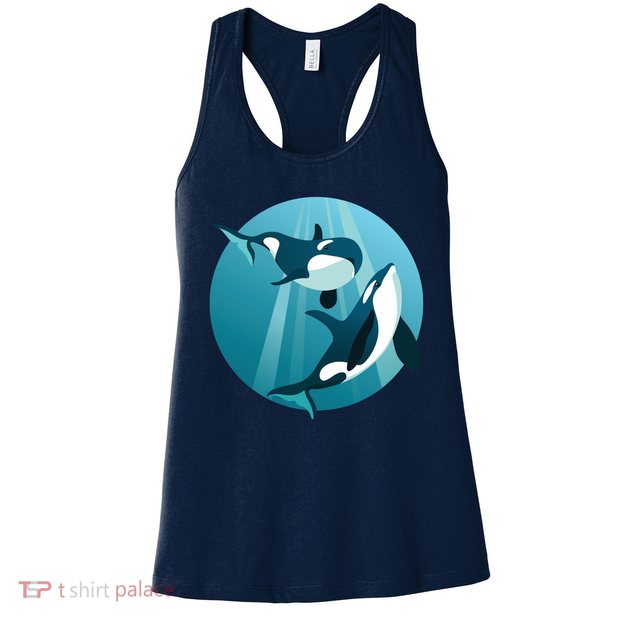 Pair Of Orcas Swimming Women's Tank Top